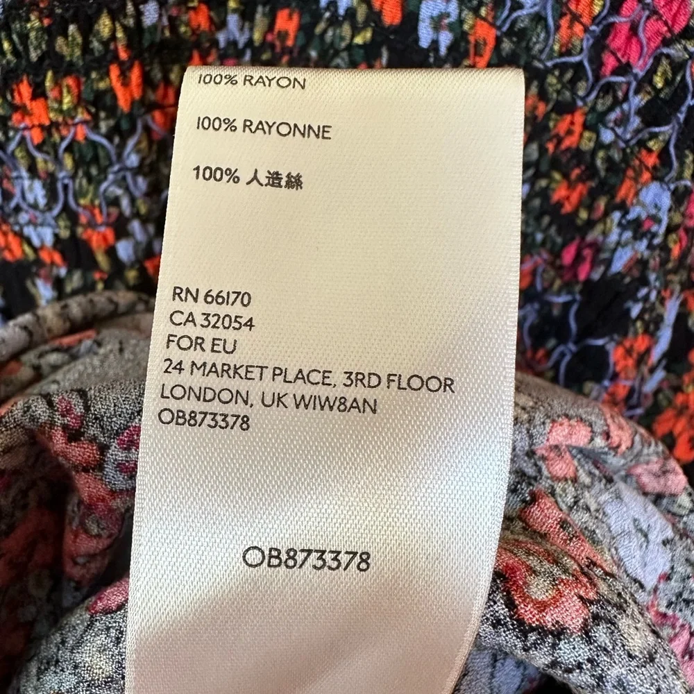 FREE PEOPLE floral Flowers in Her Hair Long Sleeve Tunic Blouse/ Dress - Picture 7 of 7